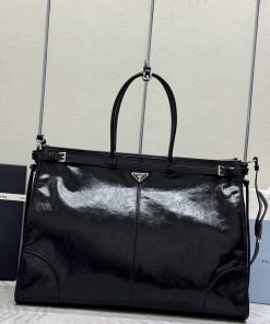 Bonnie leather tote bag Black 36.0x50.0x17.0 CM