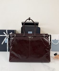 Bonnie leather tote bag Dark Brown 36.0x50.0x17.0 CM
