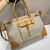 Bonnie Linen and Leather Tote Bag