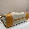 Bonnie Linen and Leather Tote Bag