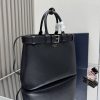 Buckle Large Leather Handbag with Belt