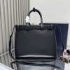 Buckle Large Leather Handbag with Belt