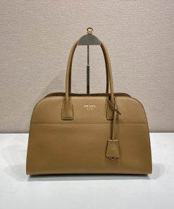 Large leather tote bag Caramel 24.5x38.0x18.0 CM