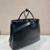 Buckle Leather Bag with Belt