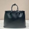 Buckle Leather Bag with Belt