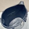 Buckle Leather Bucket Bag with Belt