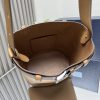 Buckle Leather Bucket Bag with Belt