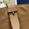 Buckle Leather Bucket Bag with Belt