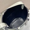Buckle Leather Bucket Bag with Belt