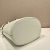 Buckle Leather Bucket Bag with Belt