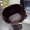 Buckle Leather Bucket Bag with Belt