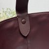 Buckle Leather Bucket Bag with Belt