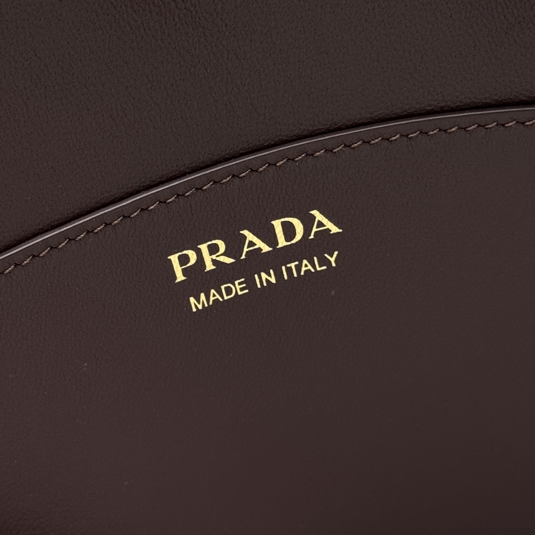 Buckle Leather Bucket Bag with Belt - Image 6