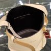 Buckle Leather Bucket Bag with Jeweled Belt