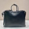 Prada Replica Designer Bags 1:1 Buckle leather handbag with double belt Black 34.0x48.0x18.0 CM