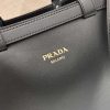 Buckle Leather Handbag with Double Belt