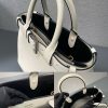 Buckle Small Leather Handbag with Belt