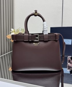Buckle small leather handbag with belt Briarwood 23.0x32.0x11.0 CM