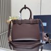 Buckle Small Leather Handbag with Belt