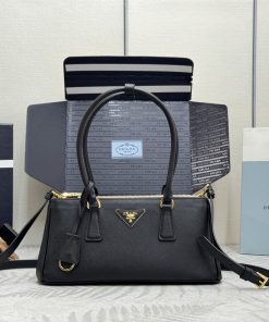 Galleria medium leather bag Black 14.0x30.0x10.5 CM