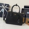 Prada Replica Designer Bags 1:1 Galleria medium leather bag Black 19.5x28.0x12.0 CM
