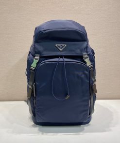 Speedrock Re-Nylon and leather backpack Navy 46.0x28.0x22.0 CM