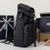 Re-Nylon and Saffiano Leather Backpack