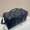 Re-Nylon and Saffiano Leather Duffle Bag