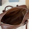 Large Washed Leather Top-Handle Bag