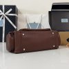 Large Washed Leather Top-Handle Bag