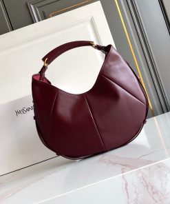 Saint Laurent Replica Designer Bags 1:1 Mombasa Medium Leather Rouge Cabernet 24-40 × 24-33 × 3 cm