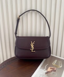 Saint Laurent Replica Designer Bags 1:1 Solferino Small Box Leather Rouge Cabernet 24.5 × 15 × 8.5 cm
