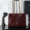 Saint Laurent Replica Designer Bags 1:1 Niki Shopping Vintage Leather Rouge Cabernet 33 × 27 × 14 cm