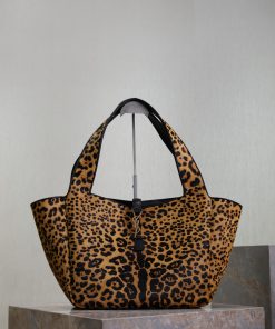 Saint Laurent Replica Designer Bags 1:1 Le 5 à 7 Bea Pony Hair Leather Leopard 50 × 28 × 18 cm