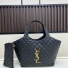 Saint Laurent Replica Designer Bags 1:1 Icare Medium Quilted Nappa Black 31-46 × 28 × 5-15 cm